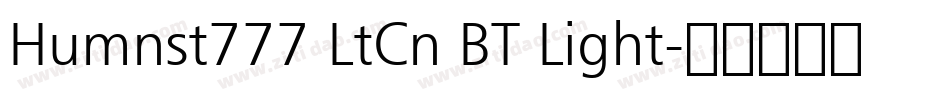 Humnst777 LtCn BT Light字体转换